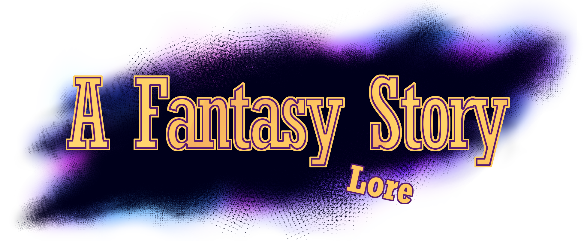 A Fantasy Story word logo with background